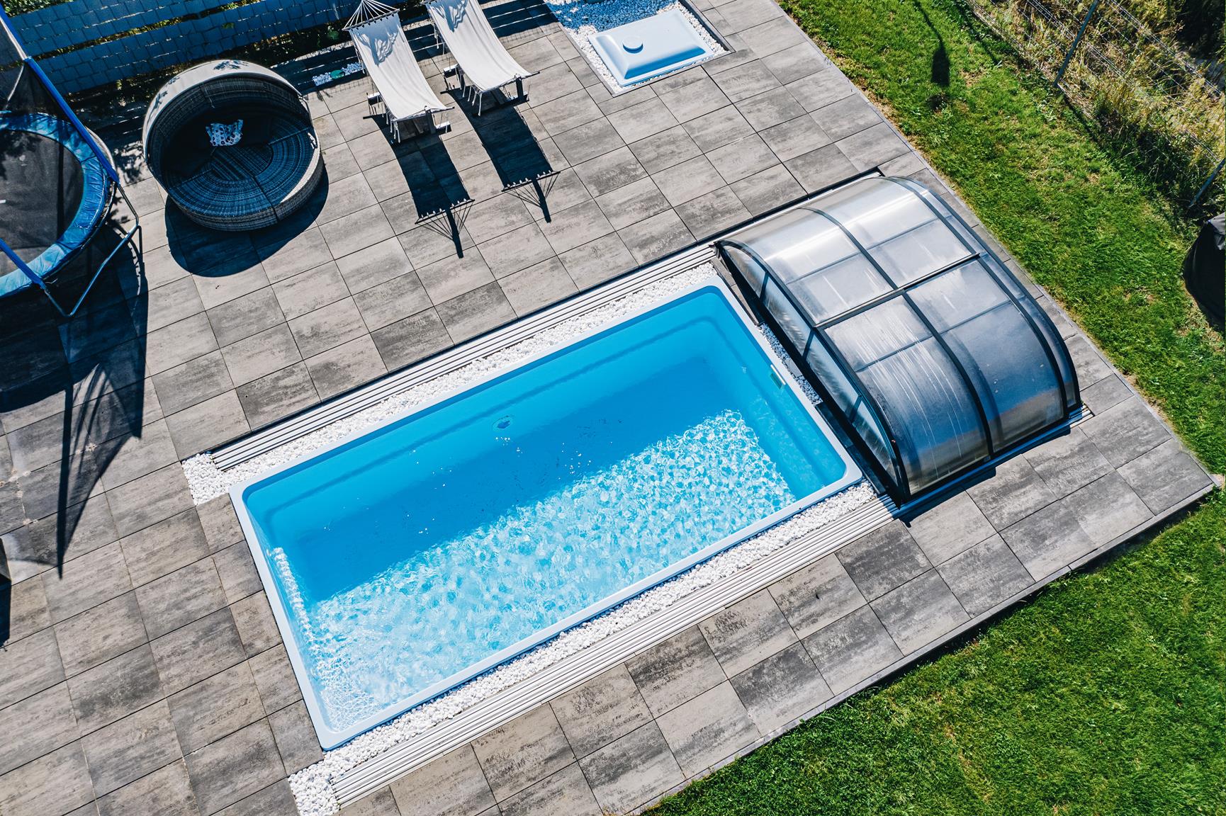 Glasfiberpool Papeete 700 7,00 mx 3,50 mx 1,50 m